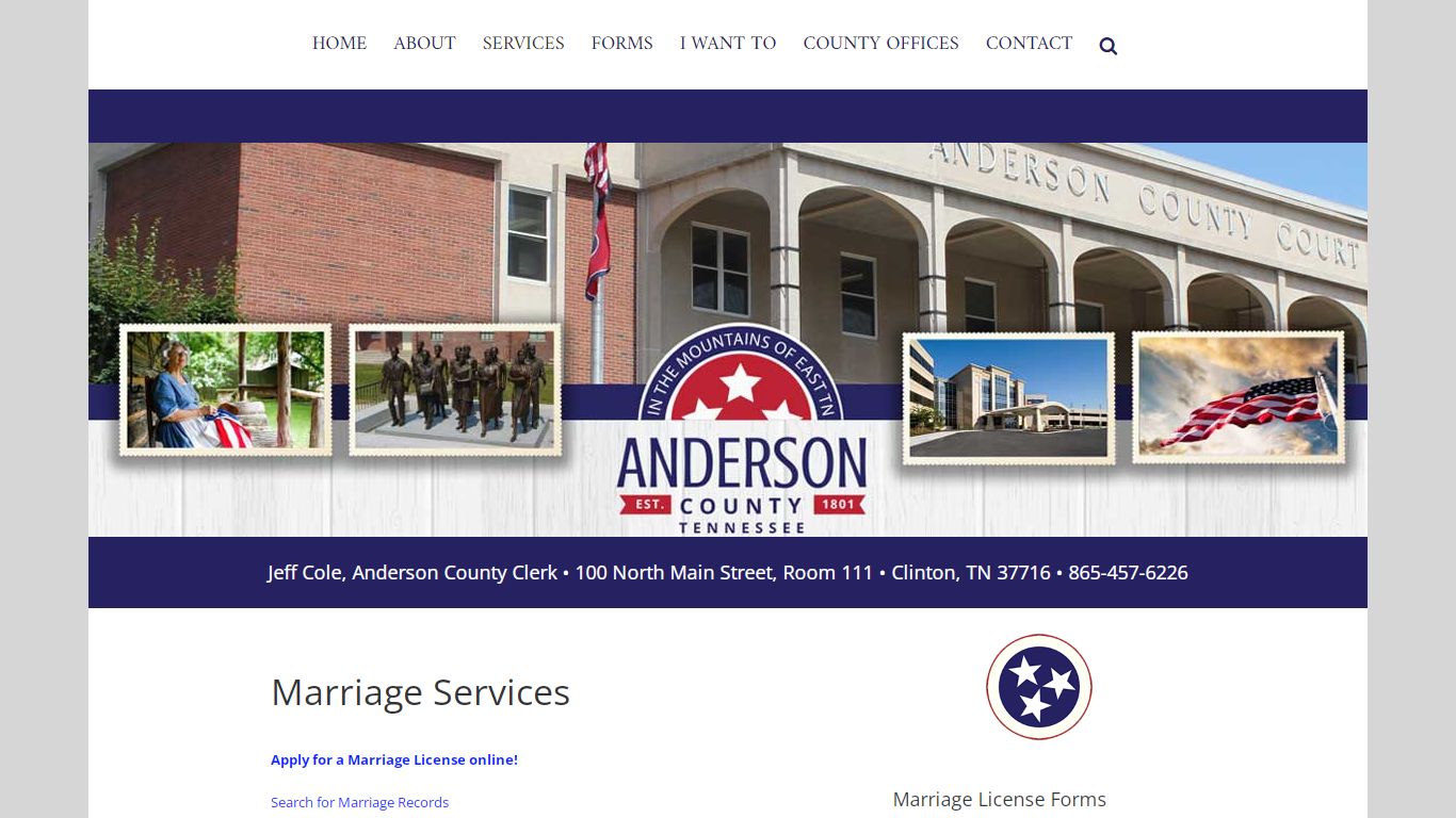 Marriage Services – Anderson County Clerk